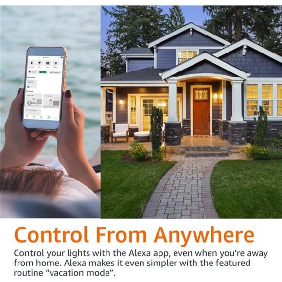 Amazon Basics Smart A19 LED Light Bulb, Color Changing, 9W (60W Equivalent), - Picture 4 of 7